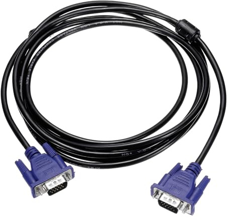 QUARKZMAN Cable VGA (10 Pies 5 Pines) - Cable Adaptador De Video Macho A Macho Para TV PC Computadora Portátil Monitor Pantalla Proyector, Azul