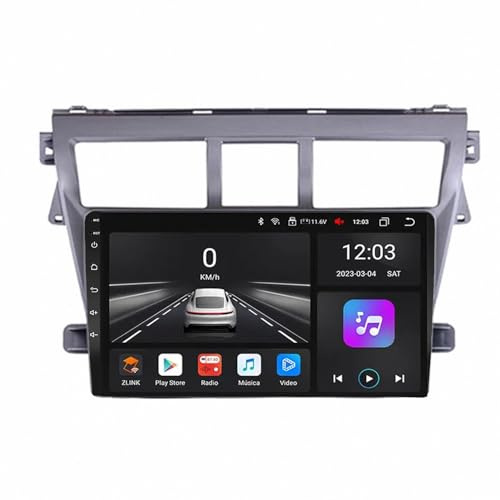 Car Radio per Toyota Vido Yaris 2008-2013 9 Pollici Android 15 Car Stereo Mirror Link Controllo Del Volante Per, 4 Core 2G+64G