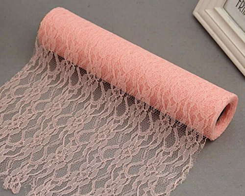 Yulakes Weinlese Spitze Spitzenbordüre Spitzenborte Stuhl Schärpe Band Tischläufer Tischband Hochzeit Festival Tischdekoration Spitze Rolle 15cm-30cm Breite (30cm x 9m, Champagne)