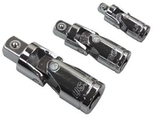 US Pro 3 Piece universal joint Socket Adapter bendy Knuckles Set 1/2 1/4 3/8