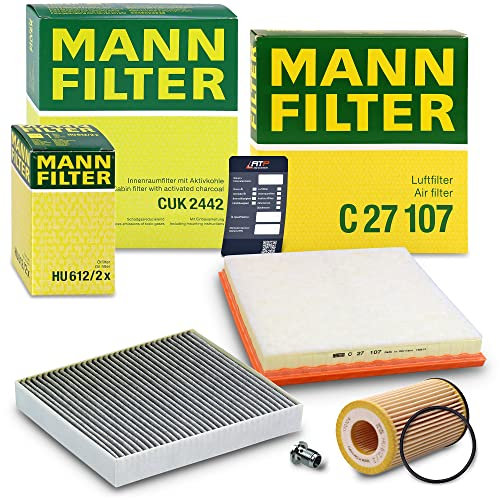 MANN-FILTER Inspektionspaket Filterset 1x Ölfilter, 1x Luftfilter, 1x Innenraumfilter (Aktivkohlefilter), 1x Ölablassschraube Kompatibel mit OPEL ASTRA J (P10), CASCADA (W13), ZAFIRA TOURER C (P12)