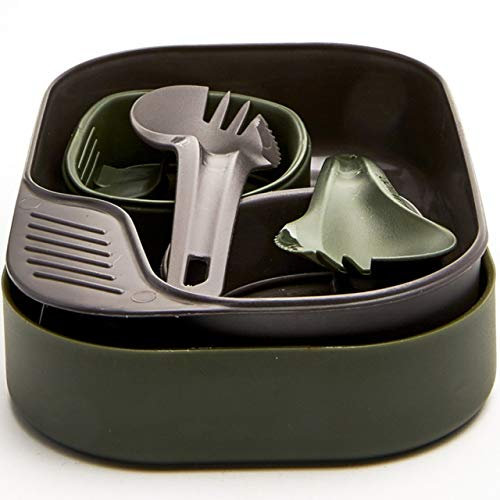 Wildo Wildo CAMP-A-BOX DUO Outdoor Army Geschirr Besteck Überleben Camping Set Olive Green/Dark Grey One Size