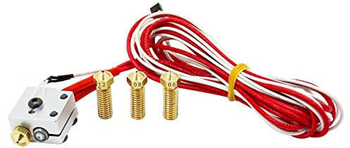 DollaTek Metall V6 1.75 mm Extruder DIY Kit beinhaltet Extruderdüse und Heizblock und 100k Thermistor und Heizblock für RepRap 3D Drucker