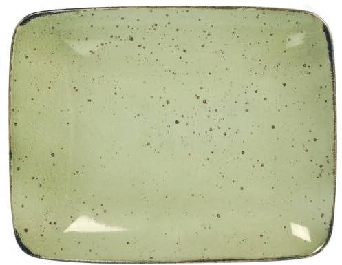 H&H Set 6 Piatti Rettangolari, 29 X 23 Cm, Verde