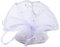 BUONDAC (Dmr. 26cm) 50 STK runde Organzasäckchen Geschenkbeutel Organza Hochzeit Schmuckbeutel Organzabeutel Säckchen klein Geschenksäckchen (Weiß)