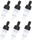 Pawfly 6 PCS Aquarium Check Valves One Way Non-return Protector Air Pump Accessories for Fish Tank,Black