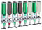 relaxdays Botellero de Pared, Soporte para Seis Botellas, Dosificador de 3 cl, Coctelería, 73x36x11 cm, Plateado