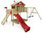 Wickey Spielturm Klettergerüst Smart Coast mit Schaukel & roter Rutsche, Outdoor Kinder Kletterturm mit Sandkasten, Leiter & Spiel-Zubehör für den Garten
