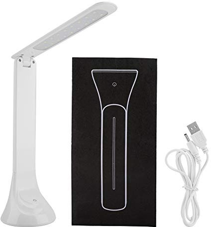 LED Desk Lamp Folding Desk Lamps Rechargeable Table Lamp with 3-Level Dimmer, Touch Control Lamp for Bedside Table Bedroom