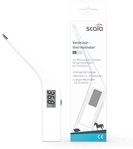 scala SC 212 Veterinär Thermometer weiß