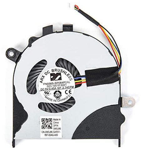 Ventilador de refrigeración de CPU de repuesto compatible con Dell 13-7347 7348 7353 7352 7359, Insp 15 7000 7558 7568 Series Laptop P/N: 0DW2RJ 03NWRX