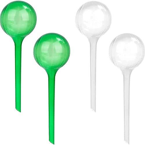 ansd Lot de 4 Boules d'Arrosage,Globe d’Arrosage Automatique,Plantes Globes Arrosage Goutteurs 2 Semaines,Globes d'Arrosage en PVC pour Plantes Balcon, Jardin, Bonsaïs, 26 x 8.2 cm