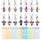 Trsnzul Schutzengel Anhänger Set 20 Stück Schutzengel Schlüsselanhänger mit 20 Stück Organzasäckchen Engel Schlüsselanhänger Kleine Glücksbringer Anhänger Schutzengel(Zufälliges Muster)