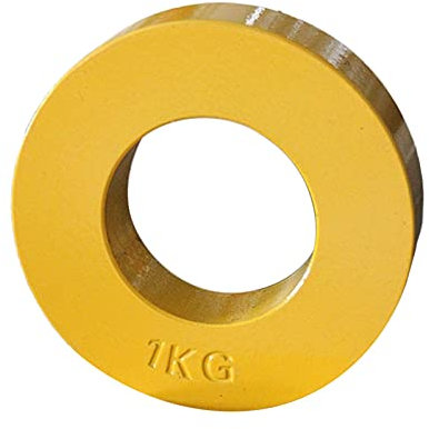 U/D Olympic Fractional Weight Plate 0.55lb~/2.2lbs Olympic Barbells Strength Training Micro Loading Fraction Weights Disc for Overcoming Plateaus (Yellow 1kg)