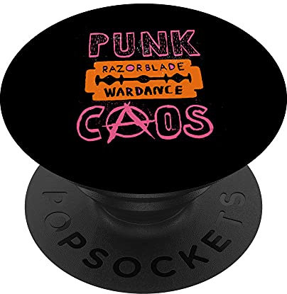 Punk Rocker Band Emo Anarchy Pop Weirdo Razorblade Clothing PopSockets Swappable PopGrip