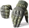 WTACTFUL Motorradhandschuhe Herren, atmungsaktiv Motorrad Handschuhe Herr Touchscreen mit Protektoren für Taktische Fahrrad einsatzhandschuhe Airsoft Paintball Grün L