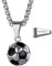 GoldChic Personalisierte Fußball Anhänger Halskette mit Namen/Wunsch/Datum Gravur Edelstahl 3D Design Fußball Charm Halskette Ballsport Schmuck mit 55cm+5cm Kette Geschenk für Männer Jungen