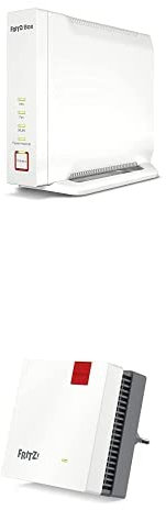 AVM FRITZ!Box 4060 Edition International (AX), Wi-Fi 6 fino a 6 Gbit/s & Fritz!Repeater 1200 AX International (Ripetitore Wi-Fi 6 Dual Band: 5 GHz (fino a 2.400 MBit/s) e 2,4 GHz-Band