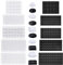 ExeQianming Gummipuffer, Selbstklebend Gummifüsse, 404 Stück Transparent Selbstklebend Gummifüße für Tür Tastatur, Türschränke Und Schubladen (Transparent und Schwarz)