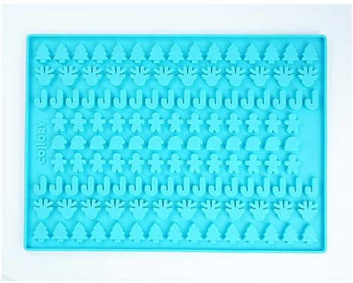 Collory Medium Weihnachten (ca. 2,5 cm) Silikon Leckerli Backmatte, Hundekekse DIY, Schokoladenform, Bonbonform, Christmas, antihaftend und lebensmittelecht (BPA-Frei)