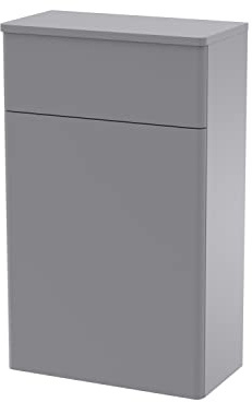 nuie CLA241 Classique Traditional Bathroom Floor Standing WC Toilet Unit (Concealed Cistern and Pan Not Included), 500mm, Satin Grey