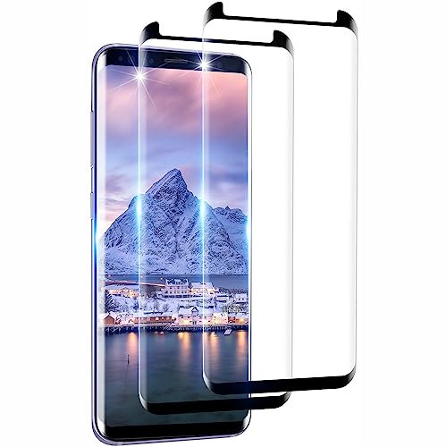 AssKdys Schutzfolie für Samsung Galaxy S8 plus Schutzglas,[9H Härte] [Keine Blasen] [Anti-Kratzen] [3D Curved] HD Gehärtetes Glas Displayschutz Folie für Galaxy S8 Plus [2 Stück]