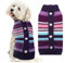 ABRRLO Kleiner Mittelgroßer Großer Hundepullover, Kälteschutz-Strickbekleidung, gestreifter klassischer Rollkragenpullover, Dicke warme Kleidung für Chihuahua, Bulldogge, Dackel, Mops, Yorkie，XS