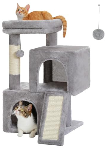 PAWZ Road 76,2 cm Katzenturm, kleiner Katzenbaum mit 2 Höhlen für