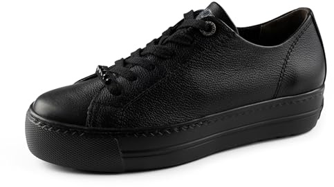 Paul Green Damen Pauls, Frauen Low-Top Sneaker,Laufschuhe,schnürschuhe,schnürer,Plateausohle,Halbschuhe,straßenschuhe,Schwarz (Black),38 EU / 5 UK