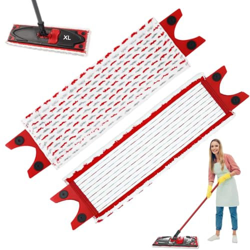 2 Stück für Vileda Ultramax XL Bodenwischer Ersatzbezug Set,51x14cm für Vileda Ultramat XL Wischmopp Mikrofaser Ersatzbezug, Extrabreiter Wischmopp Wischbezug, für Flecken Entfernen, Boden Reinigen