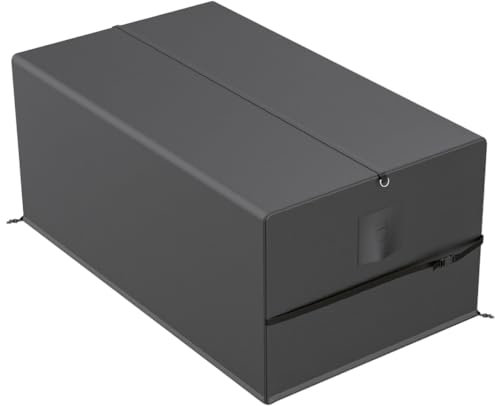 METRO Professional Housse de protection pour table de terrasse, polyester, 100 x 180 x 75 cm, noir