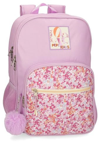 Pepe Jeans Sandra Zaino scuola rosa 30x40x12 cm Poliestere 14,4L by Joumma Bags, Rosa, Zaino scuola