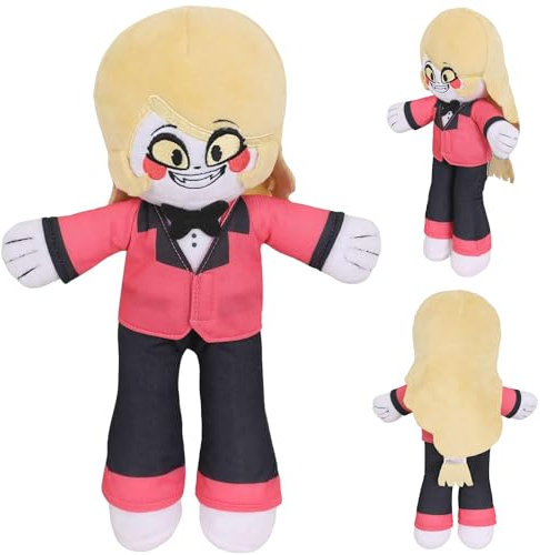 Hazbin Hotel Peluche, Hazbin Hotel Plush, Cute Stuffed Animal Doll, Hazbin Plushies Toy, Linda Alastor Anime Figuras, Anime Stuffed Animal Toy, Hazbin Hotel Alastor Plushie para niños y niñas (M1)