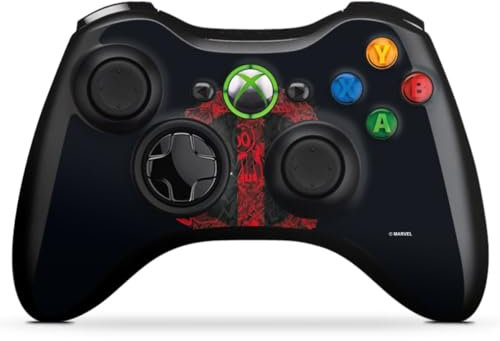 Skin kompatibel mit Microsoft Xbox 360 Controller Folie Sticker Marvel Deadpool Logo
