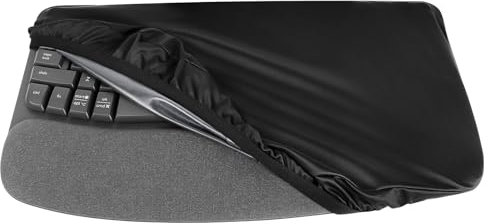 Geekria Keyboard Dust Cover, Dust and Water Splash Resistant, Compatible with Logitech Wave Keys Wireless Ergonomic Keyboard (Black)