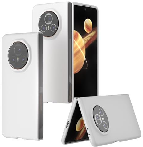 Hauw Funda para Honor Magic V3,Carcasa de Teléfono Plegable Antideslizante Ultradelgada para PC Dura para Honor Magic V3,Blanco