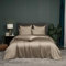 DXHOME Bambus Bettwäsche 135x200cm 4teilig Braun Taupe Khaki Uni Bambusfaser Glatt Luxus Sommerbettwäsche Deckenbezug Atmungsaktiv Kühlende Bettbezüge mit Reißverschluss und 2 Kissenbezüge 80×80cm