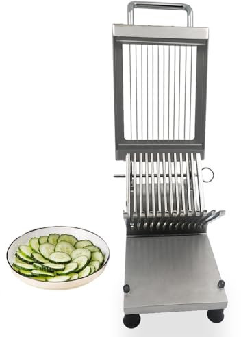 BAIZHONGJIE Professional Potato Slicer with 10mm and 20mm Blades,Manual Fruit Vegetable Chopper Cutter Machine,Potato Slicer,Tomato Slicer,Carrot Slicer,Onion Slicer