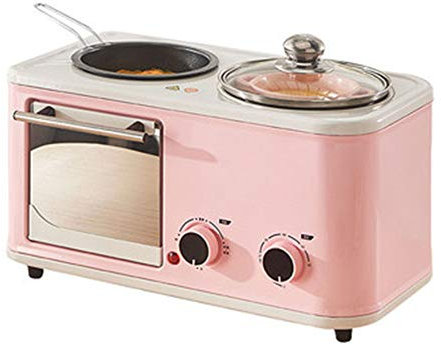 Toaster, Electric Oven, Microwave Combo - Multifunctional Small Breakfast Machine with Health Pot, Retro Design for Household Use