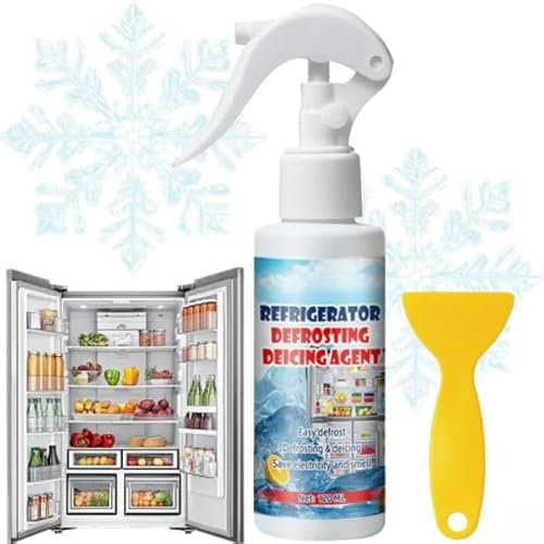 120ML Powerful Defrosting Spray for Fridge Freezer,Defrosting Spray for Fridge Freezer,Rapid Fridge Freezer Defrosting Spray,Fridge Freezer Defrosting Spray,Defrost Spray for Freezer,Fridge Deodoriser