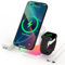 Minthouz 3 in 1 Charging Station,15W Fast Wireless Charger with Multi-Color Light Compatible for iPhone 16 15 14 13 Pro XS 8 Plus Samsung Galaxy S23 S22 S2,Apple Watch Charger,AirPods etc