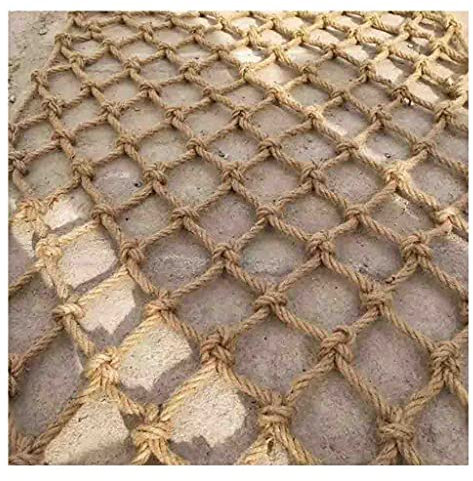 HSHSWA Child Safety Net Stair Balcony Railing Protection Net Heavy Duty Hemp Rope Cargo Net Outdoor Hammock Playground Bird Nets(1x4m(3.28X13.12ft))