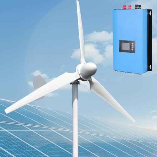 Generatore eolico 3000 W, turbina eolica orizzontale a 3 foglie, 48 V 96 V, turbina eolica per uso domestico con inverter accoppiato di rete (inverter, 96 V)