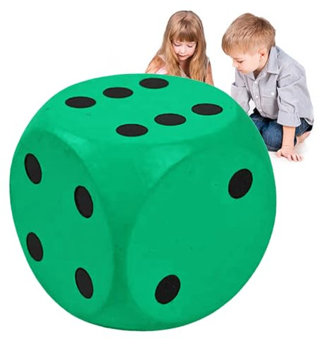 Große Würfel – Riesige weiche Punktwürfel | 15 cm Jumbo Würfelspieler, übergroße Schaumstoffblöcke, Mathematik-Lernwürfel, Aktivitätsspiel-Polyurethan-Dekoration, Lernhilfen