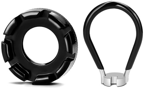 Uxreoib 2 Stück Speichenschlüssel Fahrrad aus Stahl,Universal Speichenspanner für Fahrrad, Nippelspanner Speichen Werkzeug (Schwarz)