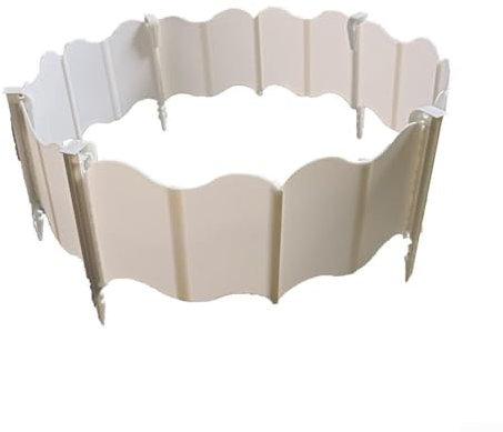 Recinzione da giardino flessibile, set da 20 pezzi, per decorazione e organizzazione del cortile (bianco)