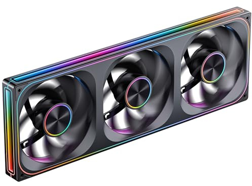 Jonsbo ZA-420BR PWM ARGB Reverse Blade Lüfter 420mm Schwarz | 3x 140mm im Rahmen – Clean Optik, leise Performance