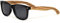 Sonnenbrille Damen & Herren Holz | Premium Zebraholzbügel Schwarzer Acetatrahmen | Holzbrille UV400 Polarisiert Gläser | Damen & Herren Sonnenbrille UV Schutz | (schwarz)