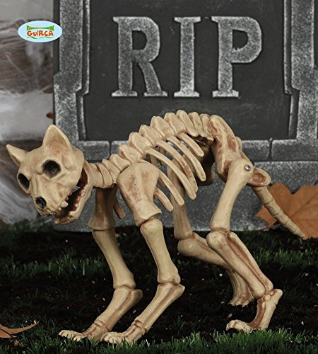 Katzenskelett mit beweglichem Kiefer Tierdeko Halloween Party Deko 45cm