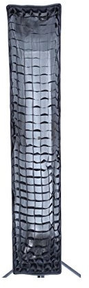 Rollei Schirm-Softbox 30 x 140 cm - Faltbare Schirm-Softbox (Striplight) mit Bowens-Anschluss, für Portraitfotografie, Aktfotografie und Low-Key-Fotografie, inkl. Wabe (GRID) - Schwarz